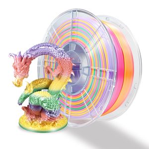 PLA+<b>Rainbow</b> Color Filament 1.75mm for 3D Printer High-Speed Printing 1KG - Product Image 4