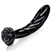 Masturbateur féminin A Rose, grand plug anal en verre, faux pénis, masturbateur anal vestibulaire, jouet sexuel pour adultes, vente en gros