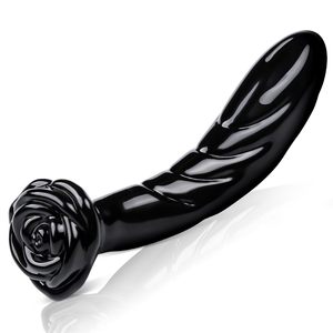 A Rose female masturbator <b>large</b> glass anal plug false penis posterior vestibular anal masturbator adult sex toy Wholesale - Product Image 2