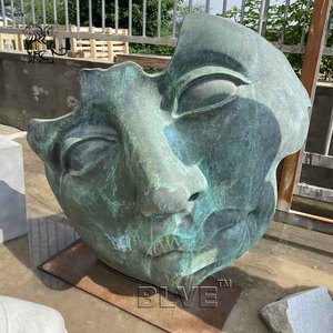 BLVE extérieur rue moderne <span class=keywords><strong>Art</strong></span> décor coulée assis abattu perdu Statues en métal humain Bronze jardin Sculpture abstraite - Product Image 5