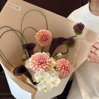 Internet Simple et épais Design papier Kraft papier Bouquet de fleurs fraîches emballage Arrangement fleur magasin matériel en gros