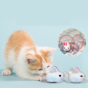 ไม้ลอยไฟฟ้าพลาสติกเป็นมิตรต่อสิ่งแวดล้อมของเล่นแบบโต้ตอบสำหรับแมวแฮมสเตอร์เลี้ยวสนุกตุ๊กตาสัตว์เลี้ยง - Product Image 5