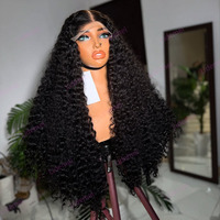 Perruque 13x4 en cheveux vierges Remy de 30-40 pouces avec dentelle, densité 180%, ondulations profondes/bouclées/ondulations aquatiques, cheveux de bébé et sans colle