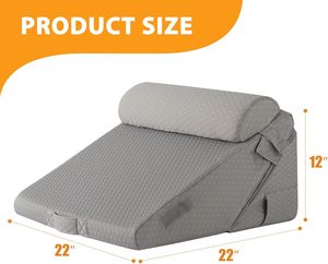 Coussin de chevet multifonctionnel en trois pièces Coussin de dossier de canapé Coussin compensé en mousse à mémoire de forme Motif solide <span class=keywords><strong>Oreiller</strong></span> de taille pour chambre à coucher <span class=keywords><strong>Amazon</strong></span> - Product Image 3
