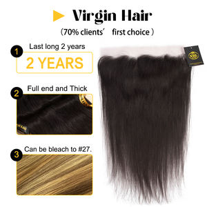 Xbl ช่อผม13X6สำหรับผู้หญิงผิวดำมัดผมแท้แบบ HD ปิดด้านหน้าด้วยผมตรง12 14 16 18 20 - Product Image 4