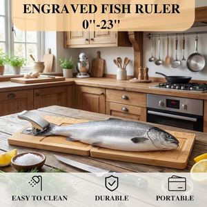 Tabla de madera plegable para limpiar y cortar pescado, tabla multiusos para desescamar y preparar pescado de mar, tabla de madera para limpiar y cortar pescado. - Product Image 4