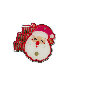 Giáng sinh nhấp nháy LED ánh sáng pin huy hiệu thời trang phong cách Santa Claus và bông tuyết mới đến nhựa CHA huy hiệu - Product Image 4