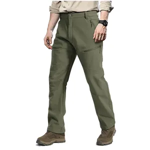 Tactical Cargo Pants aus Polyester, wasserdichte Soft shell Trekking Jogger Fleece hose, Outdoor-Kletter hose