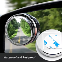 Visière universelle pour rétroviseur de voiture, noire, 50 mm, design cristal scintillant, matériau ABS, pour tableau de bord, angle mort, grand angle, stationnement