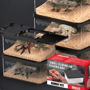 Climbing Pet Eco <b>Tank</b> Box Lizard Keep Palace Crab Tree <b>Frog</b> Raised Double Open Magnetic Sliding Cover Feeding Box - Product Image 2