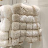 Gilet en fourrure de renard véritable, chaud et moelleux pour l'hiver, prix d'usine, mode féminine, col en V, sans manches