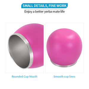 Set Tazza per Yerba <span class=keywords><strong>Mate</strong></span> in Acciaio Inox 150ml con Bombilla Design a Forma di Uovo alla Moda con Spazzola per Pulizia Cucchiaio Cannuccia per Tè Caldo e Freddo - Product Image 3