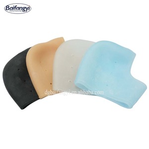 Chaussettes <span class=keywords><strong>en</strong></span> <span class=keywords><strong>gel</strong></span> SEBS hydratantes pour soulager la douleur des hanches, protecteurs de <span class=keywords><strong>talon</strong></span>, taille unique, couleurs chair et blanches - Product Image 5