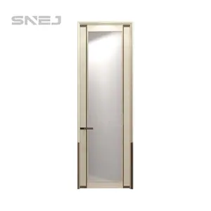 ประตูประตูไม้ PVC MDF สําหรับบ้าน hotsale ราคาถูกแอฟริกาภายในห้องนอนอลูมิเนียมออกแบบประตูสําเร็จรูป