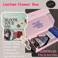 Boîtes fines personnalisées imprimées en couleur, emballage floral créatif, cadeau de mariage pour fleuriste, faveurs de fête, boîte à fleurs portable pour la fête des mères