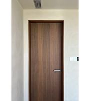 Porte intérieure insonorisée en bois massif avec placage en chêne au design contemporain, couleurs personnalisées pour chambre à coucher moderne, salle à manger, villa