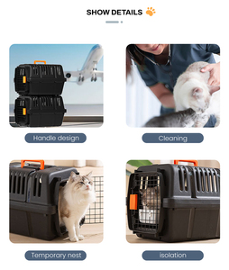 Vente en gros personnalisée Grande boîte en plastique pour animaux de compagnie approuvée par les compagnies aériennes Air Box <span class=keywords><strong>Pet</strong></span> Dog Carrier avec roues <span class=keywords><strong>Portable</strong></span> <span class=keywords><strong>Cat</strong></span> <span class=keywords><strong>Pet</strong></span> Carrier Crate <span class=keywords><strong>Cage</strong></span> - Product Image 3