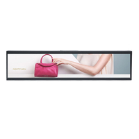 Toko ritel Ultra lebar melar Lcd Panel sentuh Android Media Player Bar rak layar tepi