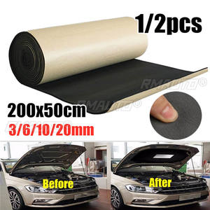 Tapis isolant phonique et thermique en mousse d'aluminium argenté et noir 10mm 6mm pour pare-feu de voiture - Product Image 1