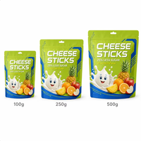 Sachet Doypack Mat Personnalisé avec Trou Euro pour Snacks de Fromage Sains, 25% Moins de Sucre, Emballage Alimentaire