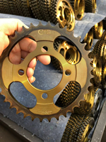 Juego de Piñones y Coronas de Cadena de Alta Calidad Personalizados CQHZJ, Rodillo de Transmisión para Motocicleta XR250 Zanella Zb110cc
