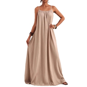 Nuovo Stile 2026: Abito da Spiaggia Europeo Monocolore, Stile Bohémien per Donna - Product Image 5