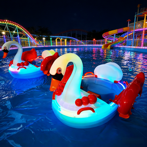 Bateaux électriques en plastique à vendre, bateaux à eau pour parc extérieur, équipement d'amusement aquatique, <span class=keywords><strong>bateau</strong></span> à manivelle pour parents et enfants avec lumière LED - Product Image 1