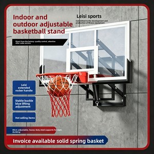 Panier de basket mural en alliage d'<span class=keywords><strong>aluminium</strong></span>, hauteur réglable 6-8 pieds, modèle pour dunking, idéal pour l'entraînement des adolescents et des écoles - Product Image 2
