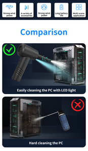 Souffleur d'air comprimé Lanceforce 55000 tr/min, rechargeable, gonfleur, outil de nettoyage portable pour voiture, clavier, voyage - Product Image 4