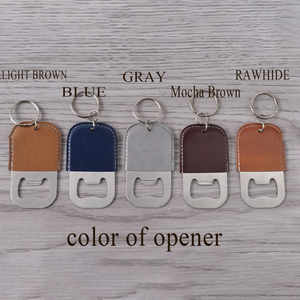 Thép không gỉ bia rượu mở chai biểu tượng tùy chỉnh PU da Mở Chai Móc chìa khóa mở chai - Product Image 5