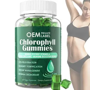 Suplemen Chlorophyll Gummies organik penguat energi alami Klorofil kulit sehat gusi detoks tubuh