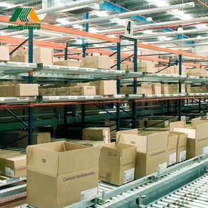 Estante de almacén de almacenamiento de acero duradero, sistemas de estantería de rodillos de flujo por gravedad, bastidores de flujo de cartón - Product Image 6