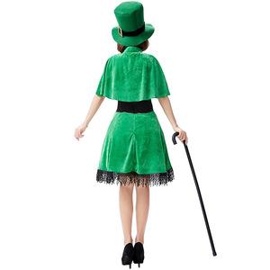 Costumes chauds pour adultes et enfants, tenue de lutin vert, festival ethnique irlandais, fête d'Halloween, <span class=keywords><strong>carnaval</strong></span>, <span class=keywords><strong>déguisement</strong></span> - Product Image 3