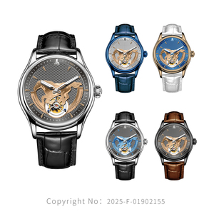 Montres mécaniques tourbillon <span class=keywords><strong>homme</strong></span>, nouveau design OEM/ODM, motif cheval galopant du zodiaque chinois, lumineuses et étanches - Product Image 1