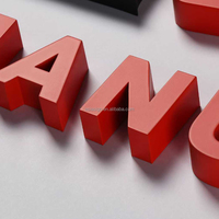 Lettres 3D en acier inoxydable brossé non éclairées, lettres de logo murales en métal, lettres de signalisation de magasin simples en acier inoxydable