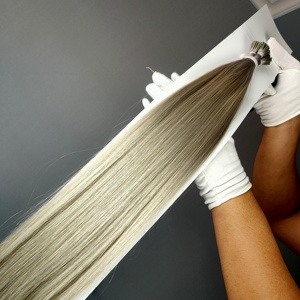 Extensions de cheveux I-Tip de qualité supérieure, 100% cheveux humains vierges européens, double épaisseur, cuticules alignées, extensions de cheveux I-Tip à la kératine - Product Image 5