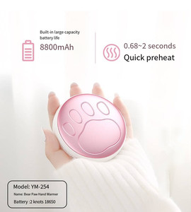 Mini Bear <strong>Paw</strong> 2-in-1 Portable Charging Hand Warmer 10W Output Power Cute Mini Gift Wholesale Cross-Border Mobile Power Treasure - Product Image 3