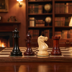 Vieux jeu d'échecs anglais, jeu de table, jeu d'échecs, couleur marron, pièces d'échecs - Product Image 4