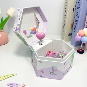 <span class=keywords><strong>Boîte</strong></span> <span class=keywords><strong>à</strong></span> musique hexagonale <span class=keywords><strong>à</strong></span> thème sirène en promotion, <span class=keywords><strong>boîte</strong></span> <span class=keywords><strong>à</strong></span> musique en papier <span class=keywords><strong>à</strong></span> manivelle avec miroir et rangement pour <span class=keywords><strong>bijoux</strong></span>, cadeau pour filles - Product Image 3