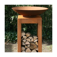 Cheminée de foyer portable en acier personnalisé, brûleur de bûches, tresse en métal, bol pour barbecue jardin extérieur