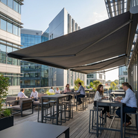 Système de rail de tension latérale pour auvent mural extérieur anti-UV écologique pour balcon de condo urbain, extension d'espace de vie supplémentaire