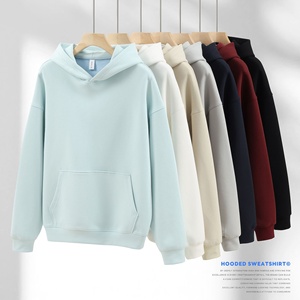 <span class=keywords><strong>Felpa</strong></span> <span class=keywords><strong>con</strong></span> <span class=keywords><strong>Cappuccio</strong></span> in Cotone Pesante 400G per Uomo; Stile Casual Autunno/Inverno, Vestibilità Ampia, Spalle Scese, Extra Spessa - Product Image 1