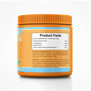 TK Integratore Calmante per <span class=keywords><strong>Cani</strong></span>, Vitamina B1 e L-Triptofano, Supplemento per la Relax e Riduzione dello Stress, Morbidi Bocconcini Calmanti per Animali Domestici - Product Image 3