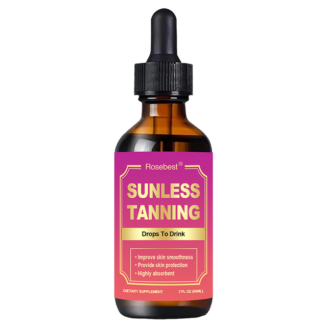 Wholesale OEM Private Label Drinkable Sunbed Tanning Drop Oral Liquid Beta Carotene Sunless Self Tanning Drop to Drink for Body
