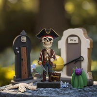 Décoration d'intérieur Halloween personnalisée en usine Figurines d'horreur Bobblehead de voiture Accessoires de pirate Figurines Bobblehead sur mesure