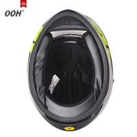 Casque de moto intégral OOH ABS homologué DOT, neuf, avec haut-parleur intégré, double visière interchangeable, design confortable pour le motocross