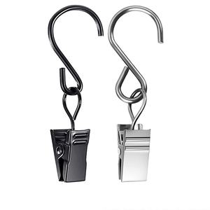 Nuevos Clips en S de acero inoxidable, Clips de cortina de repuesto con gancho de Metal para cartelera, gancho <span class=keywords><strong>romano</strong></span>, Clip de cortina, accesorios - Product Image 1