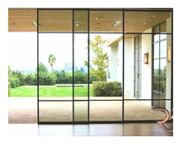 Porte coulissante automatique en aluminium porte coulissante double en verre trempé porte-fenêtre coulissante en verre personnalisée