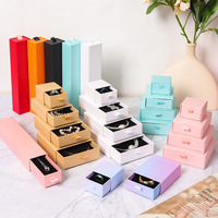 Boîte à bijoux rectangulaire en carton style INS en stock avec emballage personnalisé pour boucles d'oreilles, colliers, bagues, badges - Vente transfrontalière