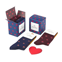 Boîte à chaussettes pour homme de qualité supérieure avec couvercle magnétique à rabat et logo en relief